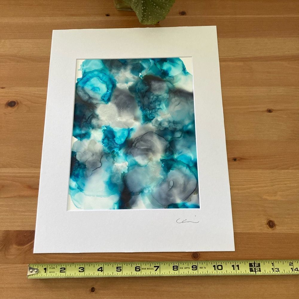 New Original Signed Artwork Alcohol Ink on Paper - Picture 6 of 6